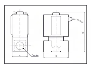 Válvula solenoide de latón de 2/2 vías, Serie VX2120