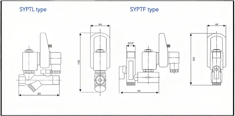 Válvula solenoide de latón de 2/2 vías, Serie SYPT