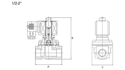 Válvula solenoide de latón de 2/2 vías, Serie 2W